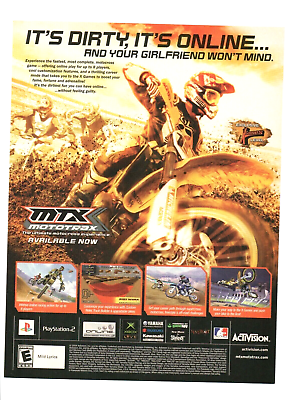 MTX: Mototrax Framed Print Ad/Poster Official PS2 Xbox -  Portugal