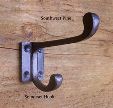  Antique Vintage Style Cast Iron Coat Hooks -Choice Of Design & Size x 1 Hook