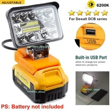 LED Work Light Work For Dewalt 18/20/60V Li-Ion Battery-2800LM w/FAST CHARGE USB