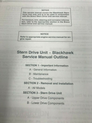 1994 MerCruiser Service Manual #20 Blackhawk Stern Drive Unit P/N90-823228 1-694 - Picture 2 of 3