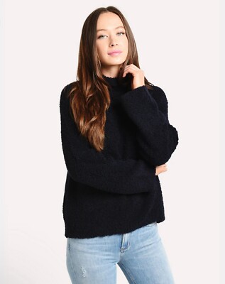 Vince Teddy Funnel Neck Knit Sweater Wool Cashmere Pullover