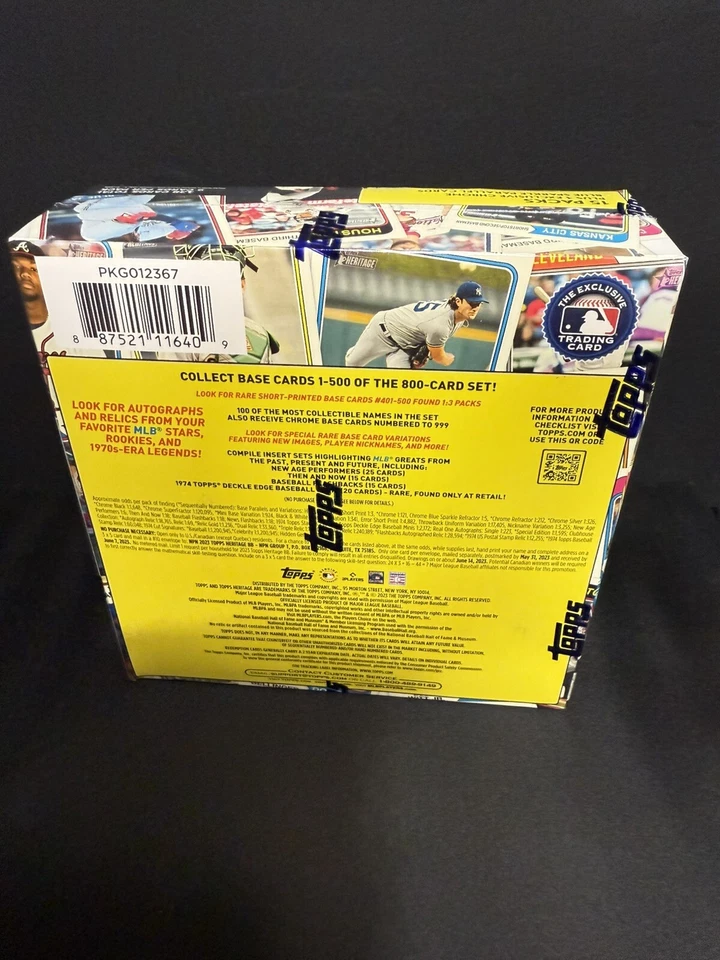 2023 Topps Heritage Baseball Mega Box Sealed Unopened Box 1973 Topps Look - Image 3 of 4