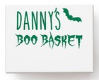 Personalised Name Vinyl Sticker Decal Label for Halloween Boo Basket Container
