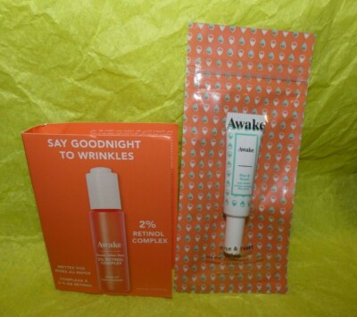 NEW 2 AWAKE Rise & Reset Eye Cream & Power After Hour 2% Retinol Complex NIP