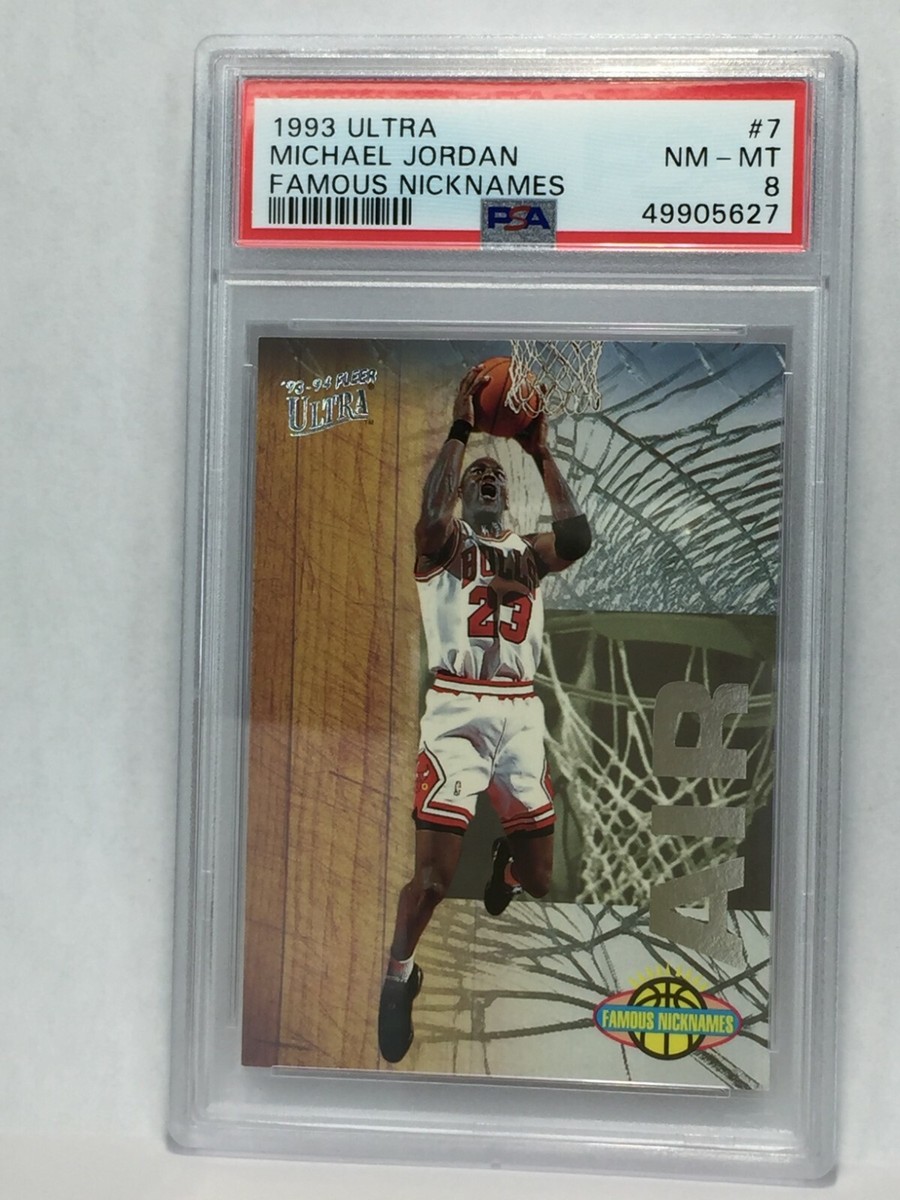 1993 Fleer Ultra Michael Jordan Famous Nicknames Air #7 PSA 8 HOF