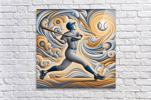 "Power Hitter" a Giclee Print Pigment Ink on a Premium Fine Art Canvas LE COA - Picture 3 of 15