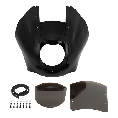 Vivid Black Quarter Fairing & Windshield For Harley Dyna