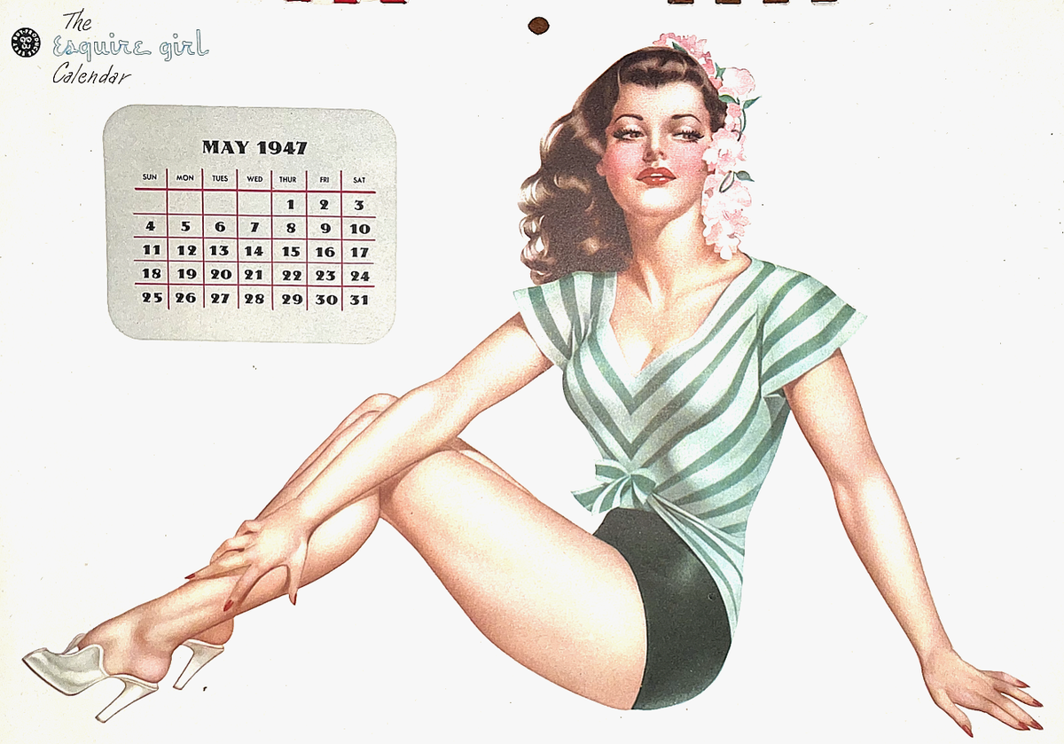 1947年 Esquire CALENDAR ヴィンテージ s-l1200.png
