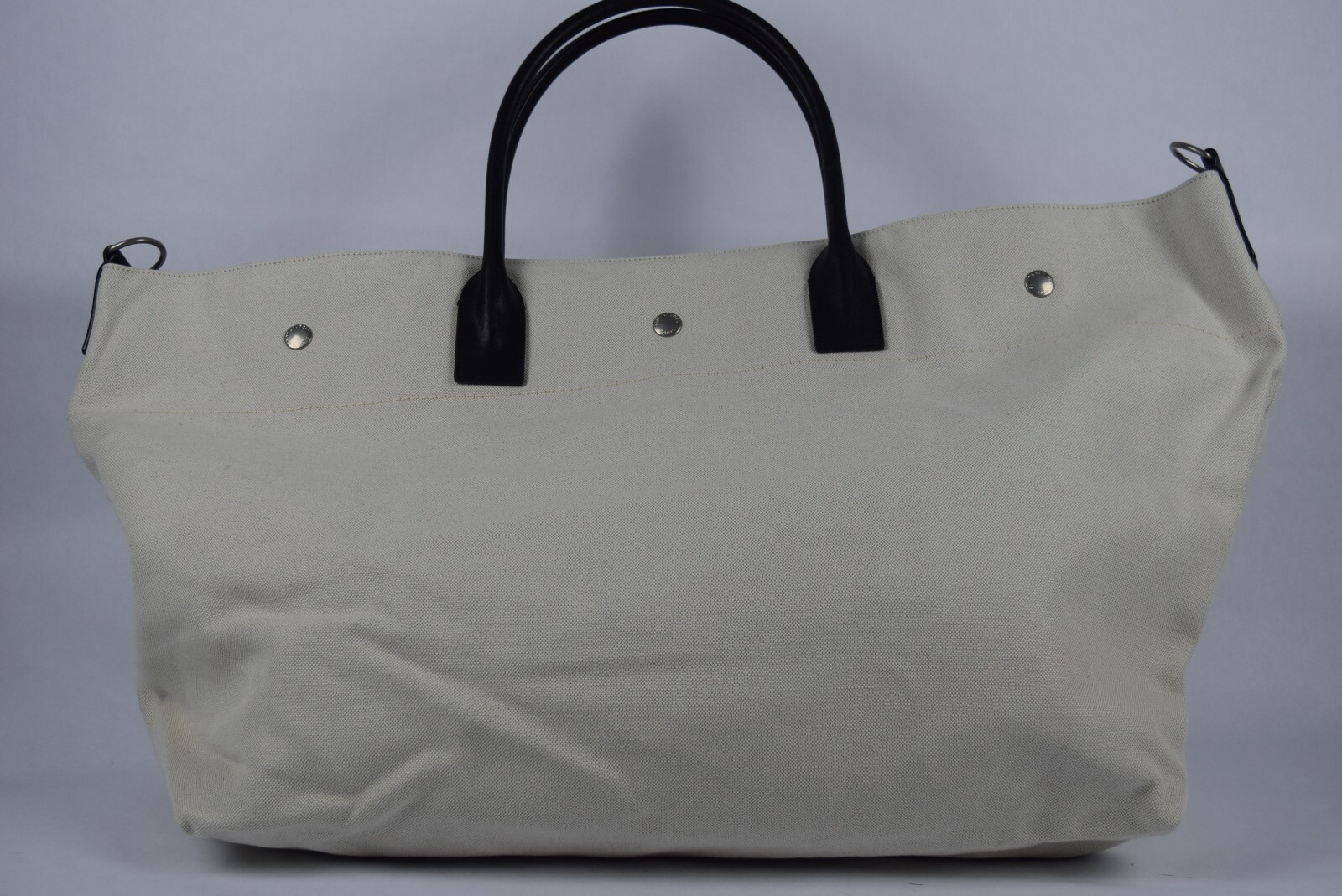 Nuovo con etichetta! Autentica borsa tote YSL Saint Laurent grande Rive Gauche maxi tela panna