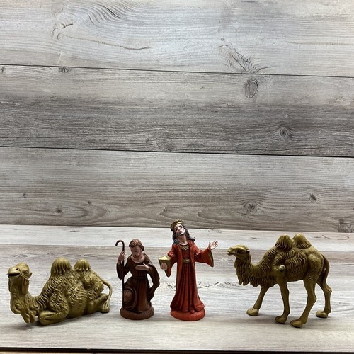 Vintage Italian Nativity Christmas Manger Scene Figures Made In Italy Set of 4