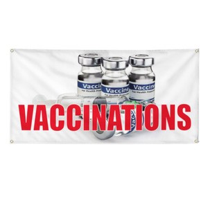 Vinyl Banner Multiple Sizes Vaccinations Outdoor Advertising Printing Health Care Outdoor Weatherproof Industrial Yard Signs White 6 Grommets 36x72Inches Vinyl Banner Multiple Sizes Vaccinations Outdoor Advertising Printing Health Care Outdoor Weatherproof Industrial Yard Signs White 6 Grommets 36x72Inches