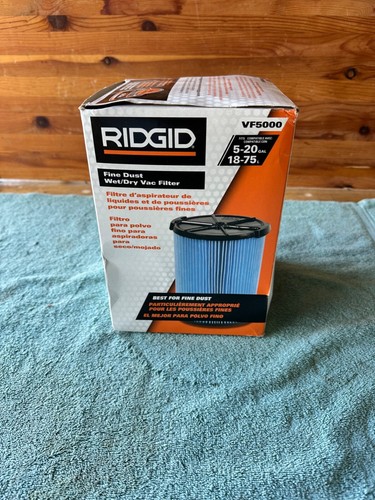 Ridgid 3 Layer Fine Dust Pleated Wet/Dry Vac Vacuum Filter VF5000 NIB - Picture 4 of 5