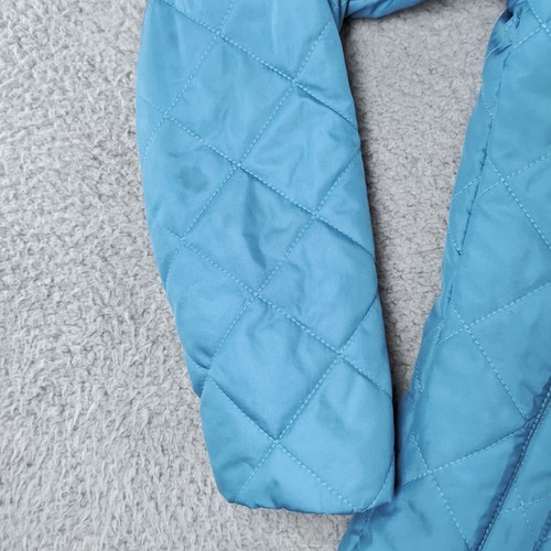 Columbia Jacket Womens Small Blue Faux Fur Lined Quilted Copper Crest Hooded - Picture 18 of 21