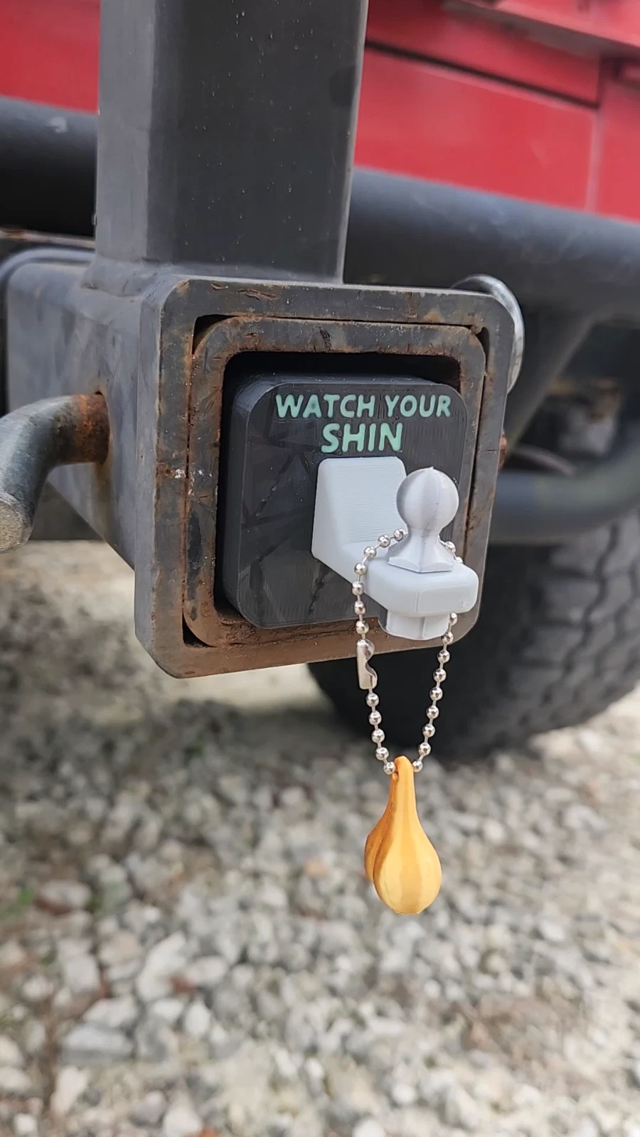 Mini Hitch Cover – Glow Text Gag for 2″ Receivers