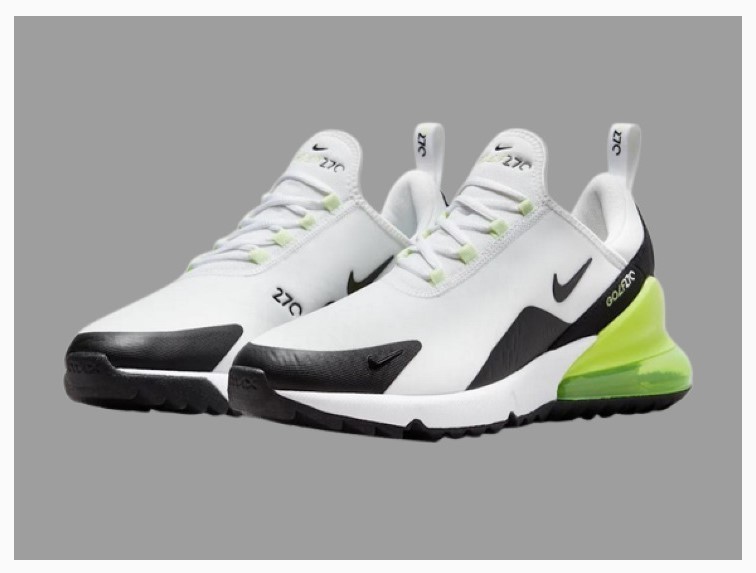 Nike Men's Air Max 270 G Golf Shoes Athletic Sneakers White/Volt