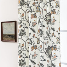 Chic Vintage Floral Bird Curtains - 70-80 Blackout for Elegant Privacy