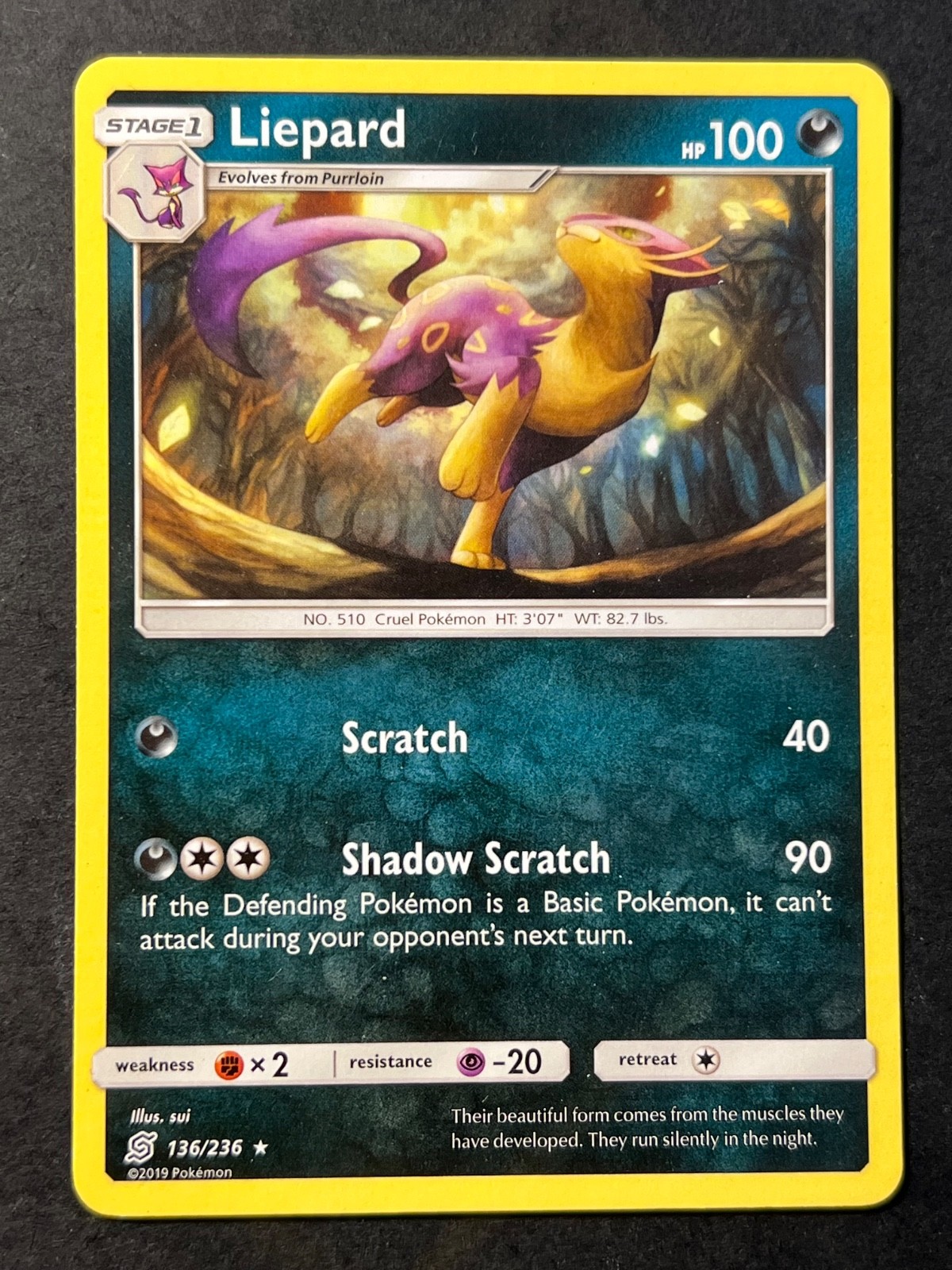 Liepard 136/236 Unified Minds Pokemon Card - LP