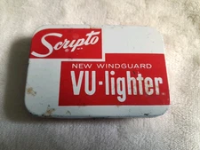 Vintage Scripto New Windguard VU-Lighter Metal Tin Box ONLY