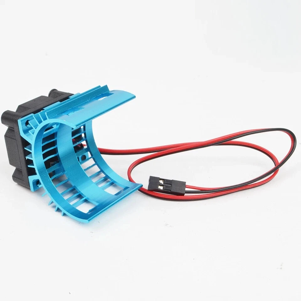 Ventiladores de refrigeración de aluminio con cubierta disipador de calor del motor para Tamiya TT01 TT-02 TT02S HSP HPI Foto 3 de 4