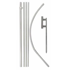 15 FT Tall Feather Flag Pole & Ground Spike - Swooper Feather Flag Kit - NEW