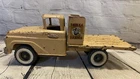 Vintage Tonka Farms Stake Flatbed Truck Brown Mound Minn Pressed Steel