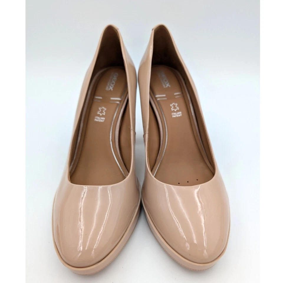 Zapatos de corte Geox Walk Pleasure de cuero de tacón alto para mujer beige talla US7.5-8 EU38 Foto 2 de 4