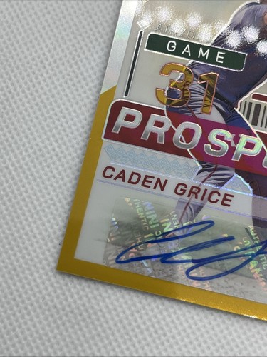 2024 Panini Prospect Edition CADEN GRICE GOLD AUTO #1/10! Diamondbacks #162 - Picture 6 of 8
