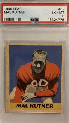 1949 Leaf Mal Kutner #32 PSA 6 Low POP 21 Only 18 Graded Higher VHTF!!