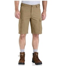 Carhartt Rigby Cargo Shorts Dark Khaki Rugged Flex Work Streetwear Sz 29 30/11"