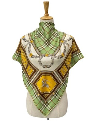 Vintage Burberry Silk Scarf SC502