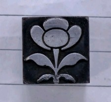 Letterpress Printing Block Flower Small Metal Stamp