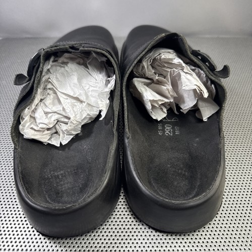 Sandali Tatami 12 by Birkenstock da uomo in pelle nera misura slide fibbia 45 105 290 - Foto 8 di 15