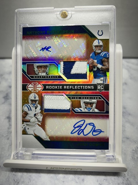 2023 Panini Illusions Anthony Richardson Josh Downs RC Dual Patch Auto 1/10
