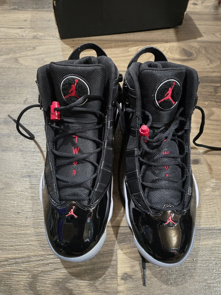 Size 12 - Air Jordan 6 Rings Black Gym Red - Image 3 of 4
