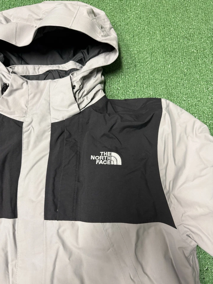 North Face 夹克男式 Triclimate 干式夹克大号灰色贝壳 3 合 1 徒步 — 第 4/4 张图片