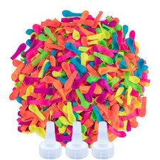 1700 Pack Water Balloons with Refill Hose Nozzle Eco-Friendly Latex Balloons, Ou