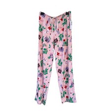 NWT Hue Sleepwear Women's Holiday Festive Comforts Joy Pajama Pants Pink Print