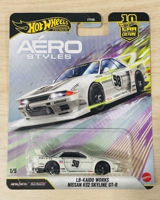 Hot Wheels Premium Car Culture Aero Styles LB-Kaido Works Nissan R32 Skyline GTR