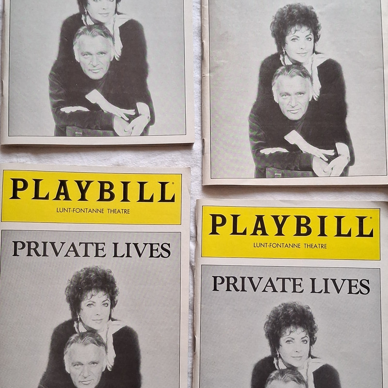 Original Theater Playbill Lot of 4 Private Lives Lunt-Fontanne Theatre