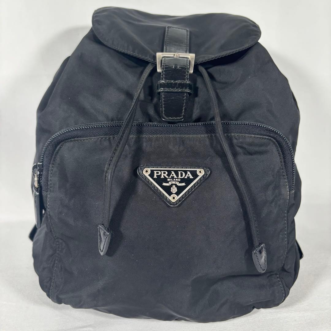 PRADA Backpack Drawstring Tesuto Nylon White Tag … - image 2