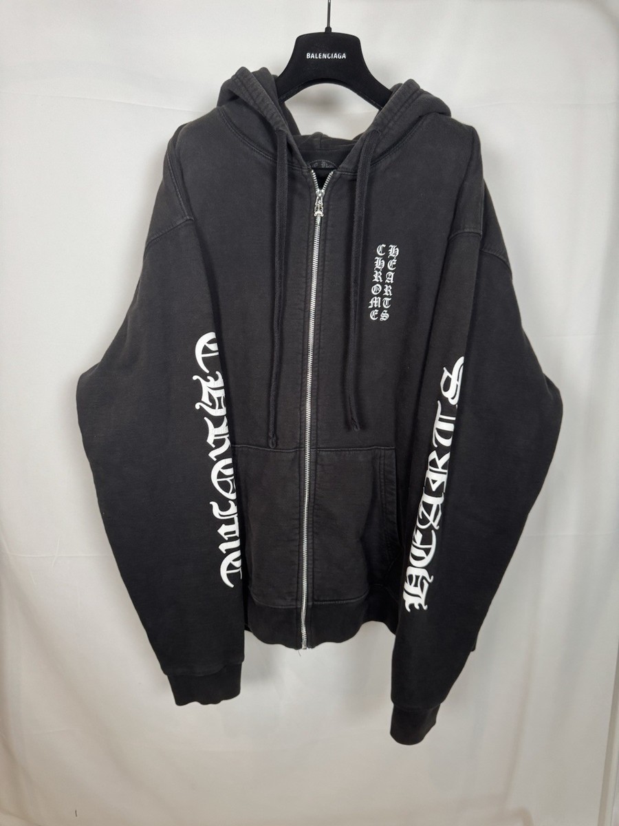 トップス Chrome Hearts thermal zip up hoodie Chrome Hearts Thermal layered zip up multi cross hoodie SZ
