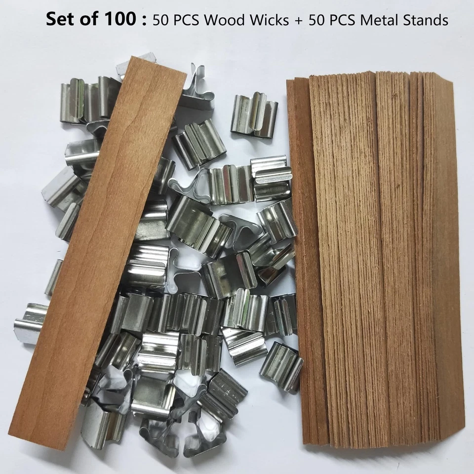 MadMedic Thick Candle Wood Wicks 0.75 x 5.12 inch Wooden Candle Wicks for Ca... - Image 3 of 4