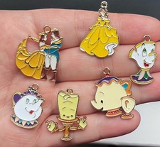 50Pcs cartoon princess mix Charm bracelet necklace Pendants DIY Jewelry Makings