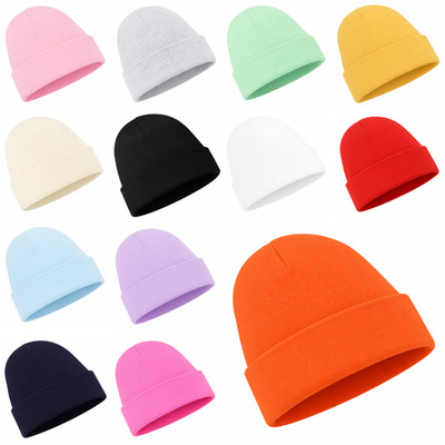 Baby Beanie Mütze Mädchen Junge warm Winter Kleinkind Turn Up Baumwolle Neugeborene Mütze Säugling
