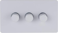 Schneider GU6432LMPWP 3 Gang LED Dimmer Switch 2 Way Ultimate Screwless White