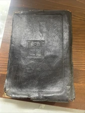 Antique Saalfield Publishing Co Holy Bible Teacher's Self-Pronouncing Edition