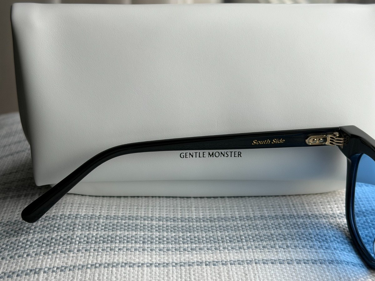 new Gentle Monster South Side Black Col 01 Frame + Blue Zeiss Lens