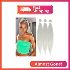 Gray Braiding Hair Pre stretched Itch Free Braiding Hair Extensions 30 Inch