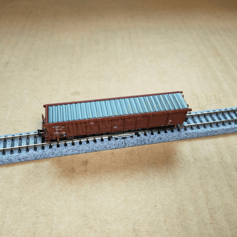 Wagon gondole Tamns 893 Minitrix à toit coulissant fonctionnel pour réseau de fret miniature N