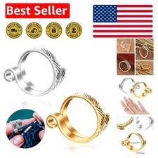 2 PCS Adjustable Crochet Rings Set - Stylish Finger Protection Knitting Tools